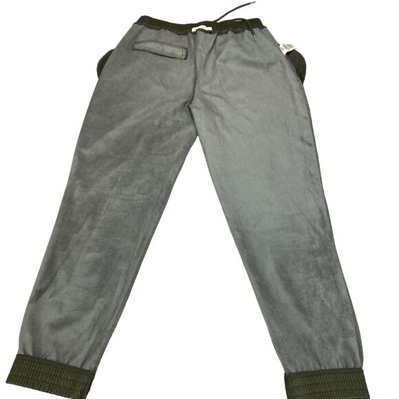 Anthropologie Avec Les Files Faux Leather Jogger Pants Womens Small Green - Picture 12 of 16